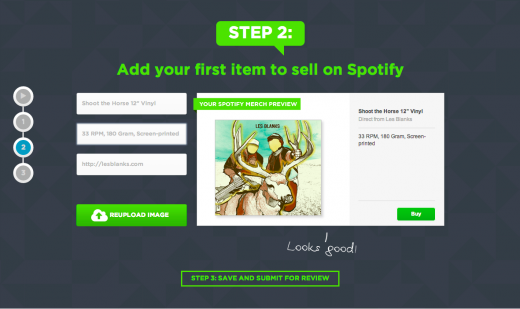 Spotify Merch 2 520x309 Spotify now lets all artists list merchandise on its music streaming service 
