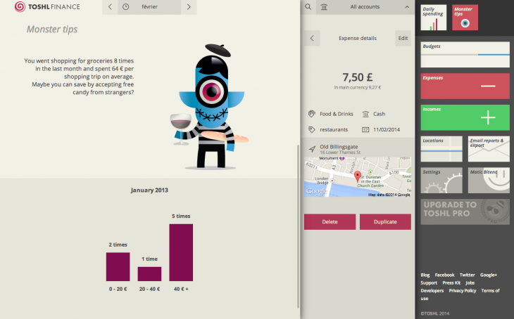 toshl desktop 730x454 Toshl’s incoming update brings more monsters and a beautiful take on personal finance tracking