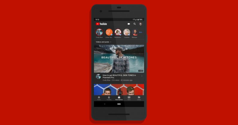 YouTubes Android app is finally getting a dark theme