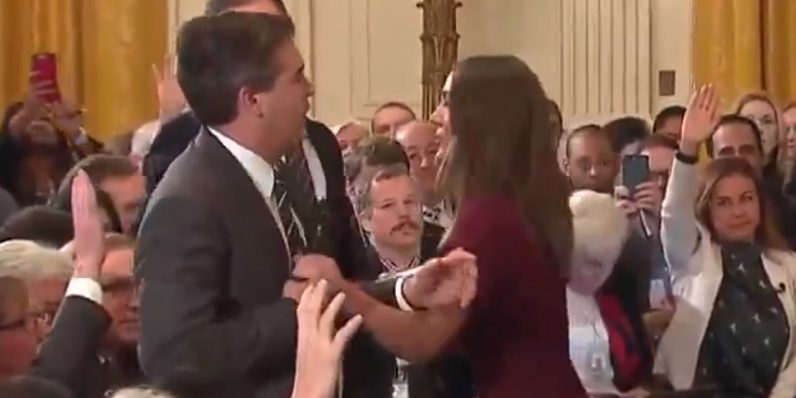 White House pushes ridiculous assault video to defend reporter ban
