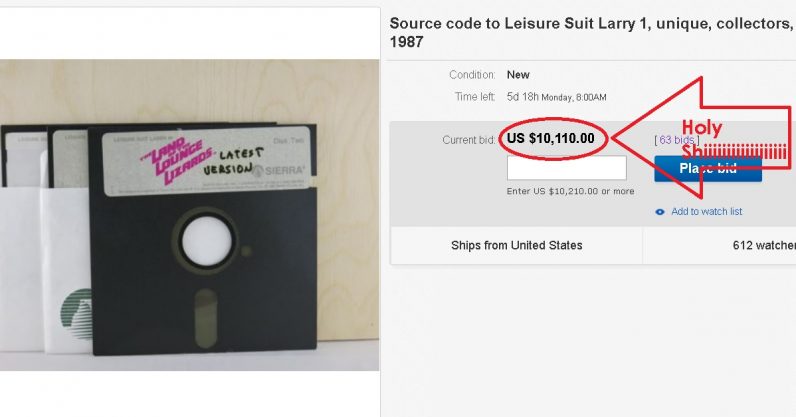 Leisure Suit Larrys source code reaches over $10,000 in eBay bids