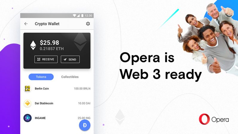  browser web decentralized opera comes users cryptocurrency 