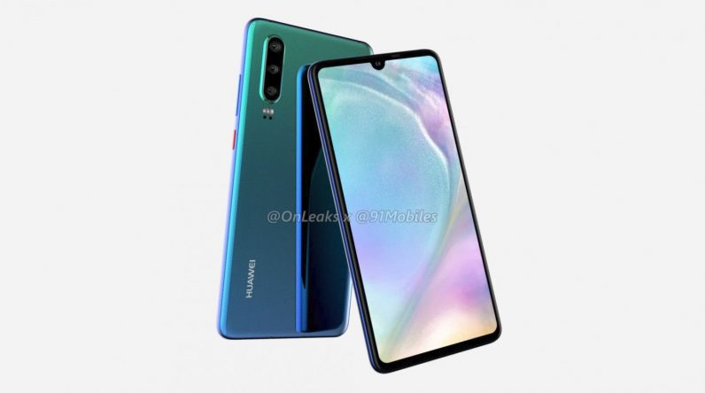 Huawei P30 shows up in renders and brings back the headphone jack?