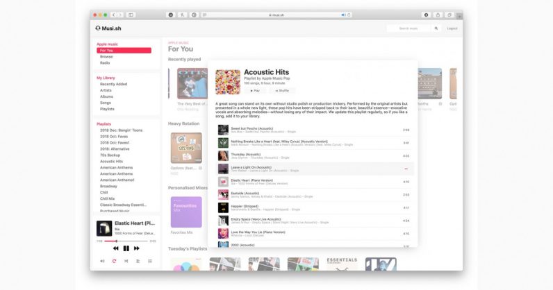 Use Apple Music in your browser with this pretty web interface