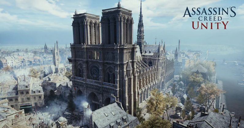  notre-dame unity away cathedral ubisoft french free 