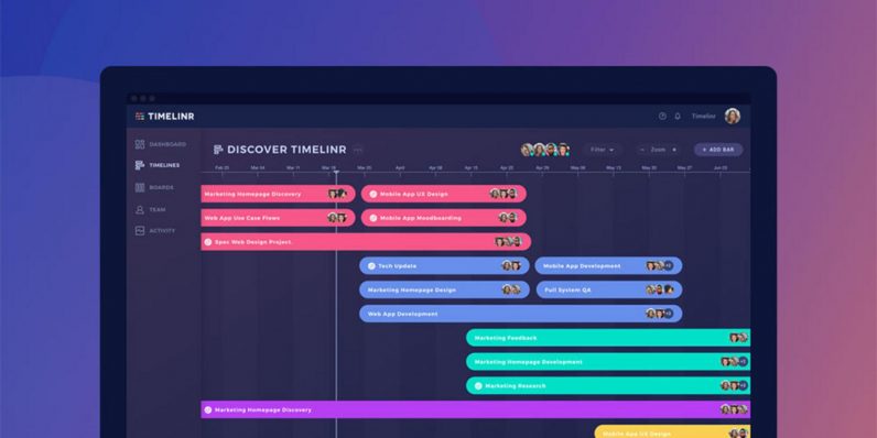 Timelinr is $50 project mapping tool to help complete tasks on time