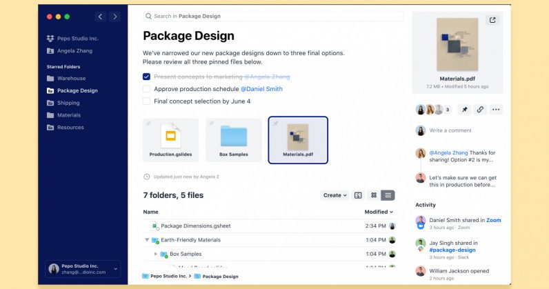 The new Dropbox redesign turns the app into a productivity launchpad