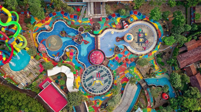  cryptocurrency water park mining farm plans blockchain 