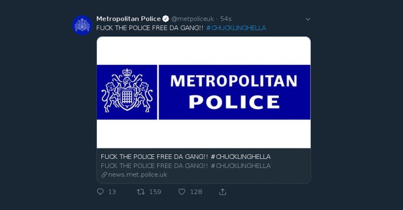 Met Police website hacked, tweets F*CK THE POLICE