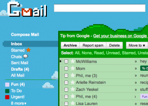 Gmail High Score theme