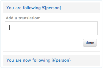 Translation option with code