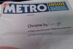 Google Chrome newspaper ad
