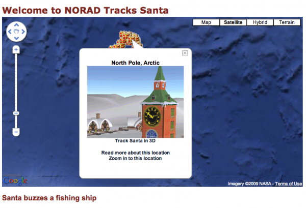 Norad Santa Screen Shot