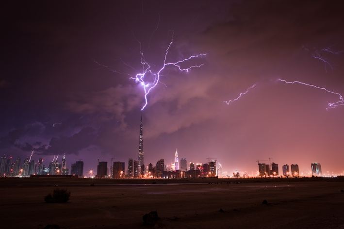 Burj Khalifa Lightning 3