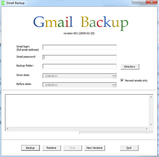 Gmail backup tool