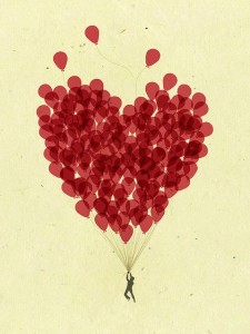 balões de amor