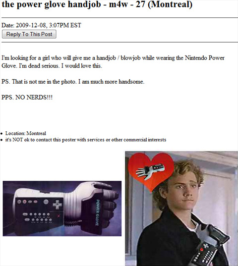 NSFW: Power Glove Handjob