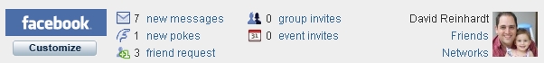 NutshellMail Facebook dashboard