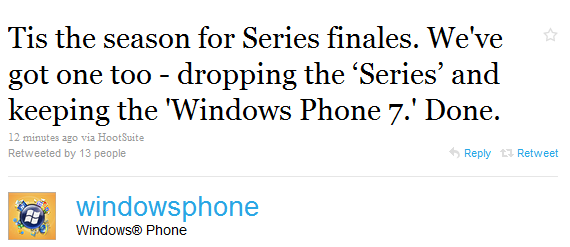 Microsoft Drops The “Series,” New Phones To Be Called “Windows Phone 7”