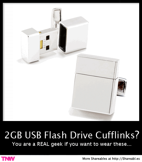 2GB USB Flash Drive Cufflinks?