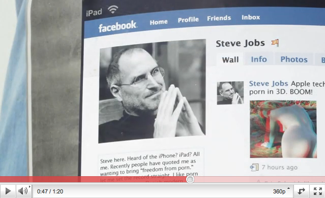 There is porn on Steve Jobs’s iPad AND Facebook profile!