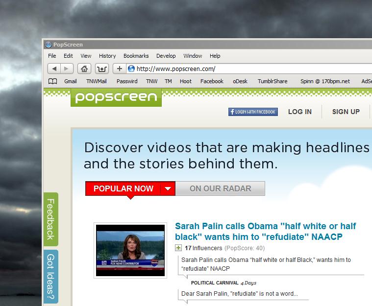 Popscreen helps you discover cool videos, then predicts how popular they will become.