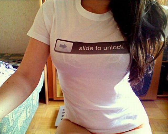 Sexy T-Shirts: “Slide to Unlock”