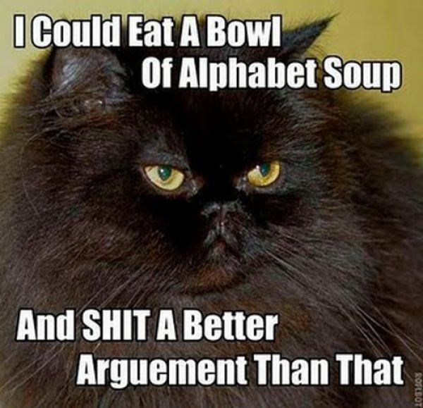 I could eat a bowl of alphabet soup…