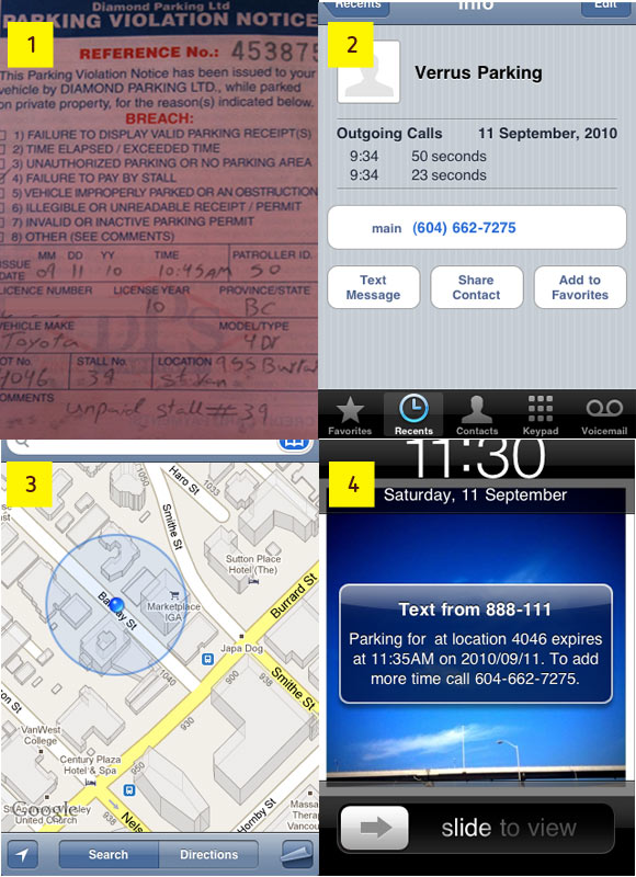 Use your iPhone to get out of a parking ticket