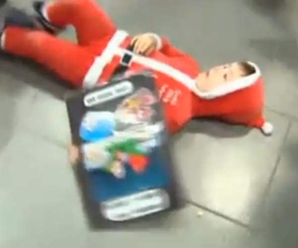 His excitement got the better of him when his uncle did arrive…