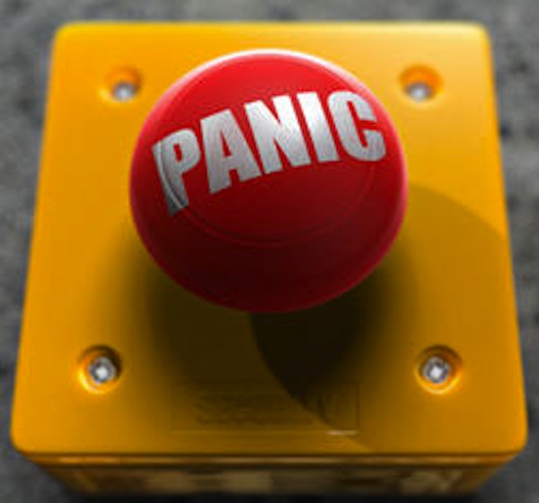 Fallen? Can’t get up? Press Don’t Panic to give spoken instructions to your rescuer.