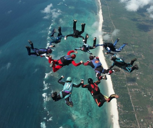 Skydiving, Google Earth Style