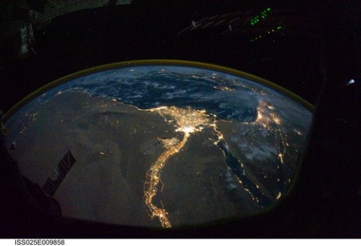 Egypt at night from Space