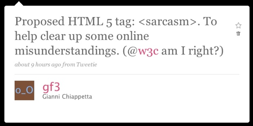 Sarcasm.