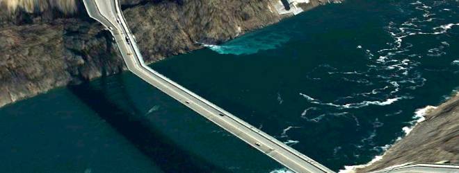 Twisted Images of Bridges from Google Earth