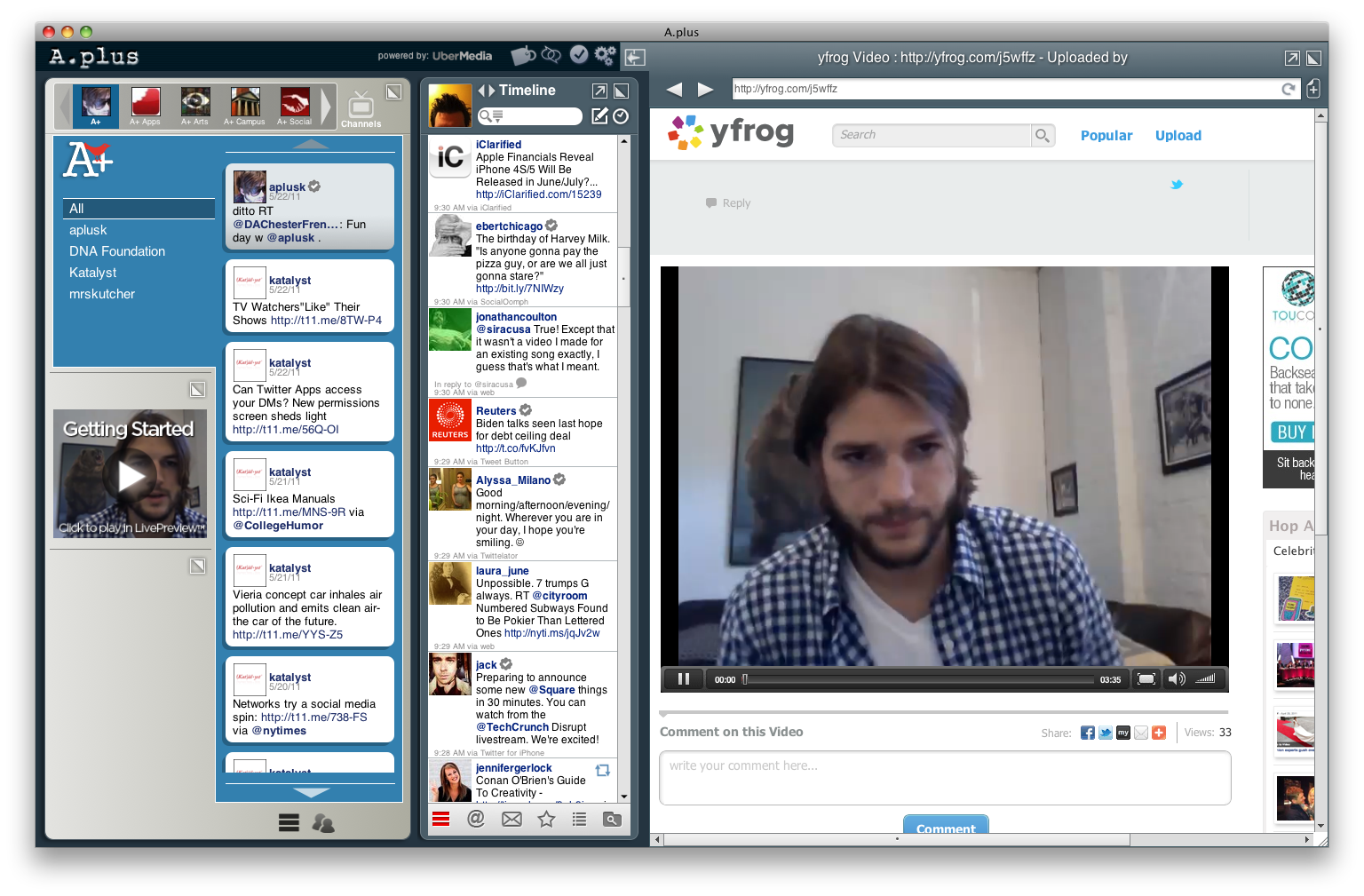 Ashton Kutcher launches his own Twitter client (!?!) With Ubermedia (Ah…)