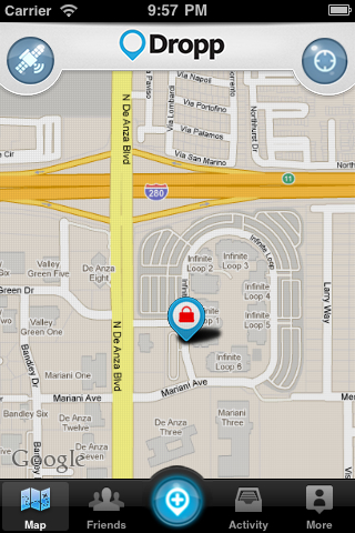 Dropp for iPhone reminds, warns and sends love letters by location