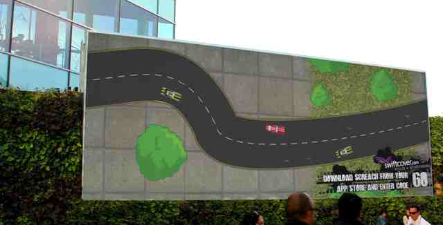 London mall gets big-screen multiplayer driving game you control with your phone
