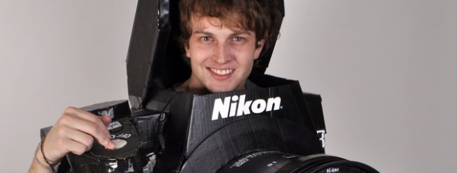 Is this fully functional Nikon camera the coolest Halloween costume ever?