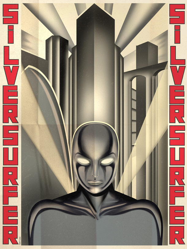 Decorate your geeky lair with these cool ‘art deco’ superhero posters