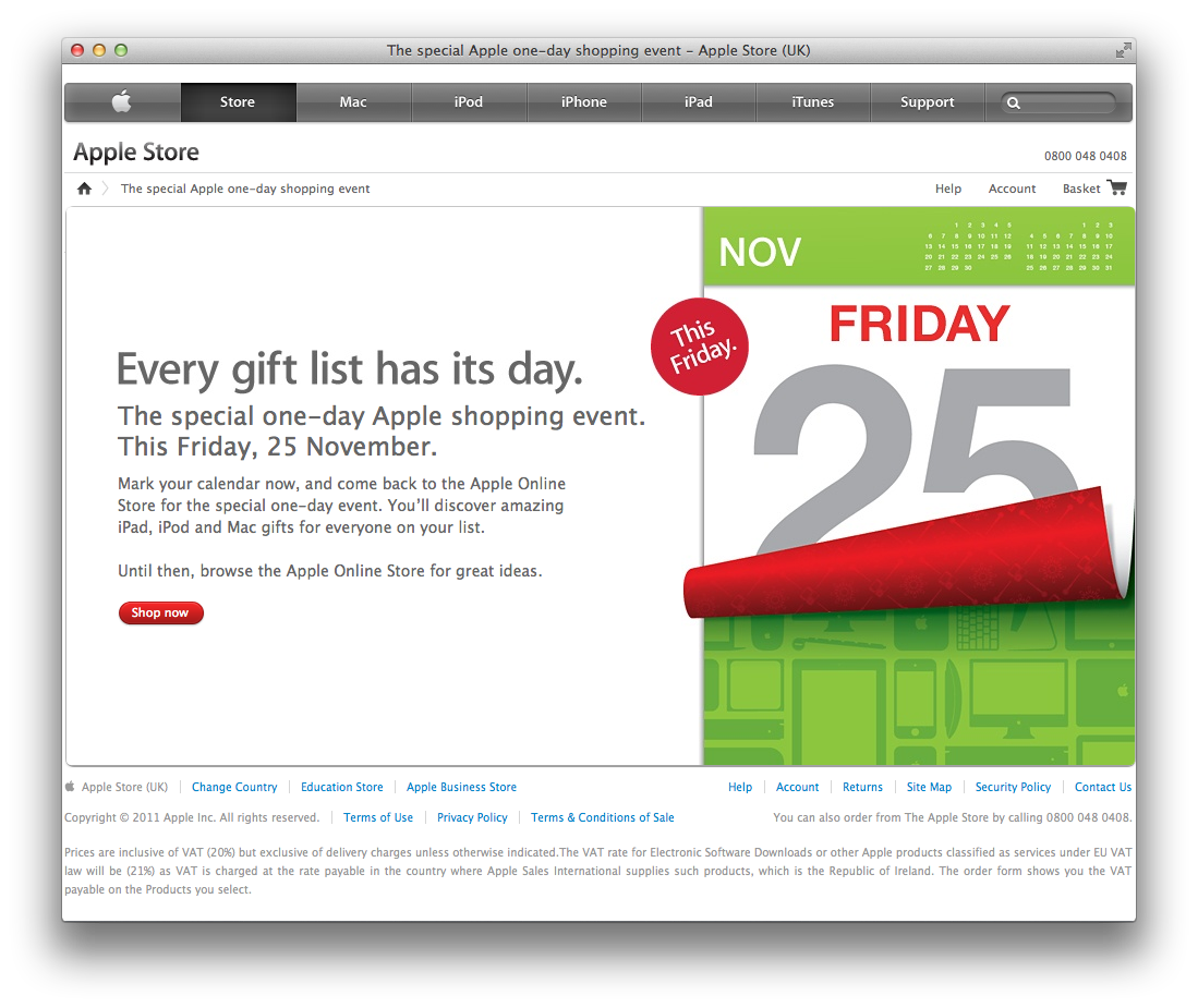 Apple Announces Black Friday Sale