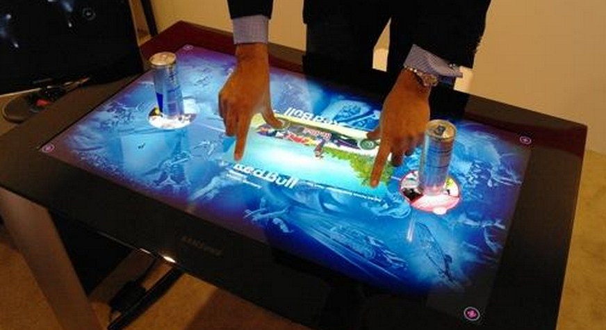 Huge multitouch tables: CES’s newest fad