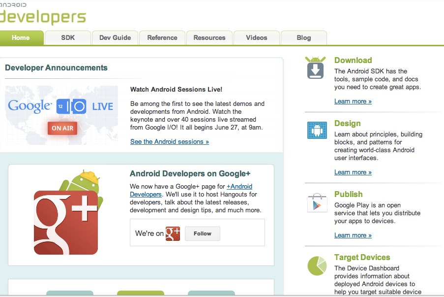 Android Developers Site Gets a Streamlined Redesign