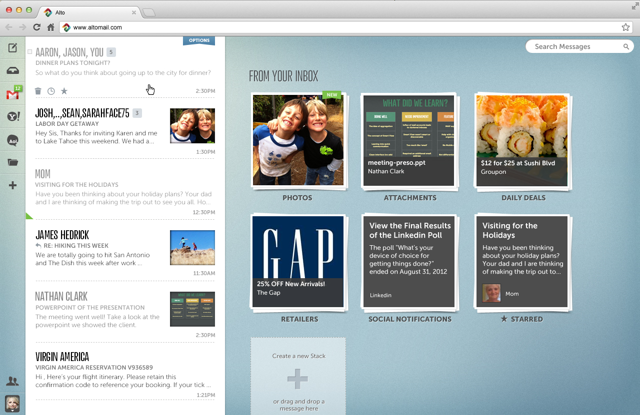 AOL Alto screenshot