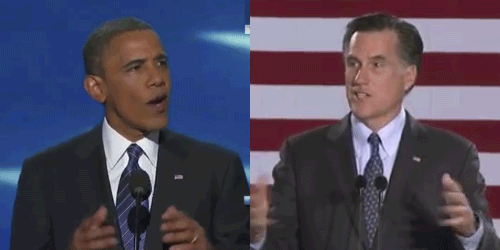 Barack Obama & Mitt Romney Tumblr animated GIF