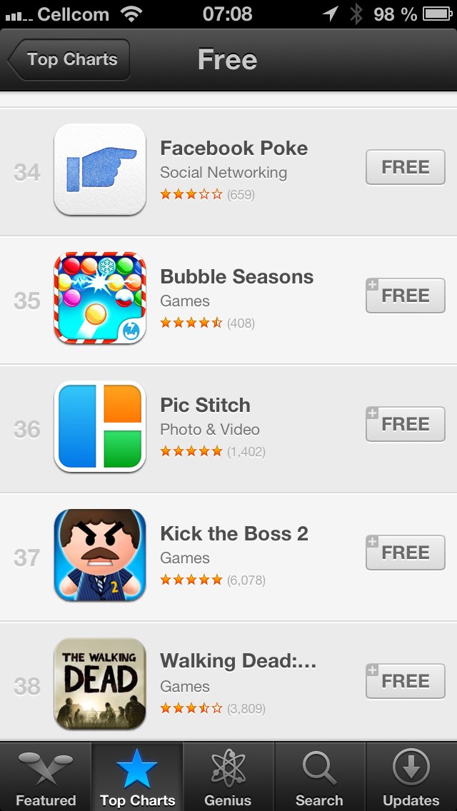 app store download rankings