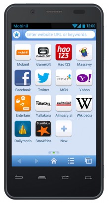 Orange & Baidu Browser - Mobinil preconfigured services screenshot
