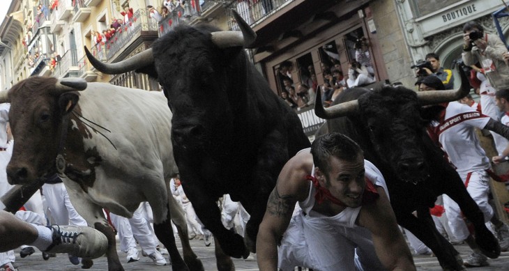 Zynga releases Running with Friends where players can flee the Pamplona Bulls of Spain