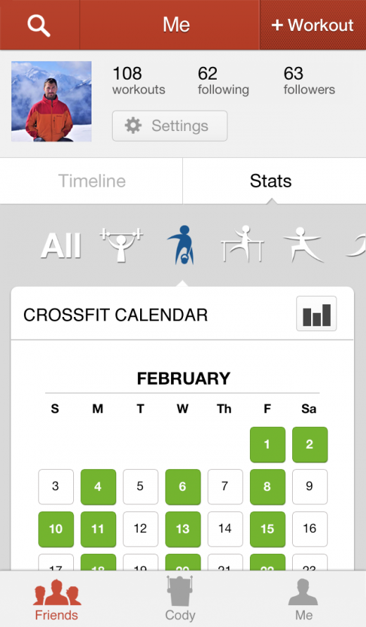 Cody Record and Share Workouts With Friends