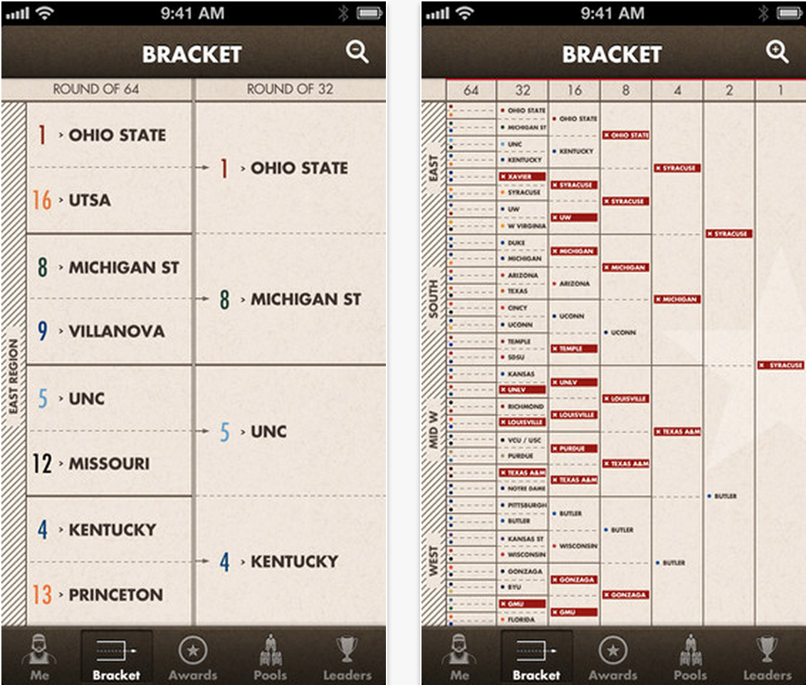 Simple Bracket for iPhone Makes March Madness Easy